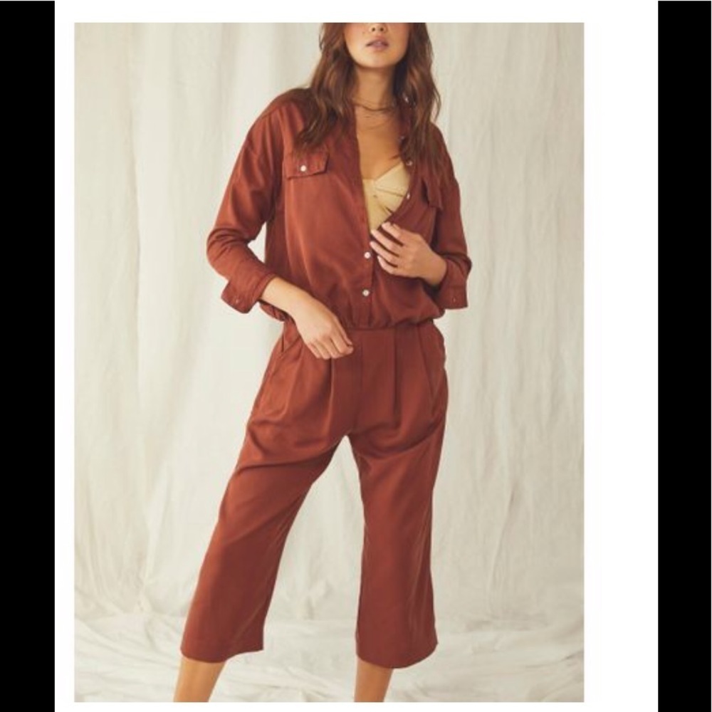 New Free People Yasmin Pant Set size 8 Brown